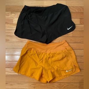 2 pair Nike Dri-Fit Women's Track Gym Running Short Size M Waist 28"-30"